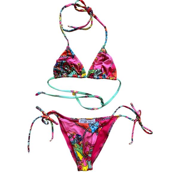 Alameda Turquesa Multicolor Print Bikini - Picture 1 of 3